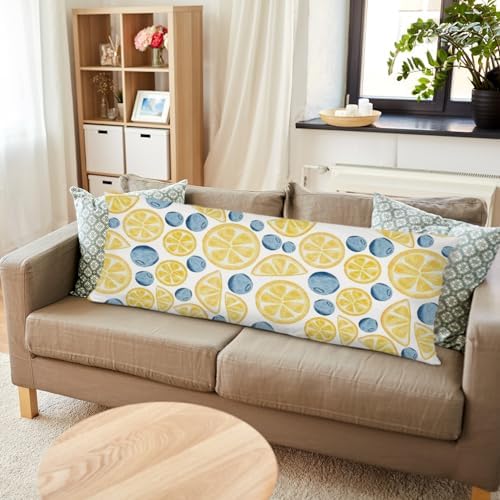 Blueberry and Lemon Body Pillow Pillowcase - Image 3