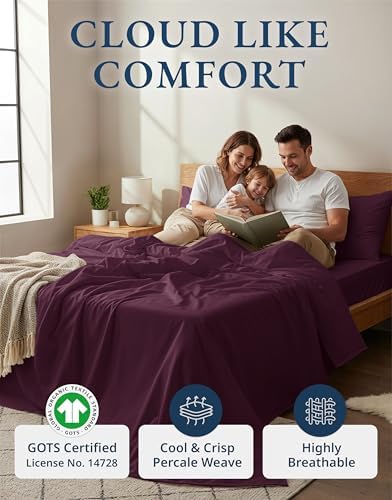 LANE LINEN Queen Size Bed Sheets 100% Organic Cotton 4pc - Image 3