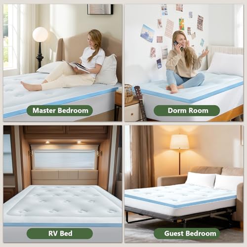 Hansleep RV Short Queen Mattress Topper Memorry Foam, Camping Queen Foam - Image 6