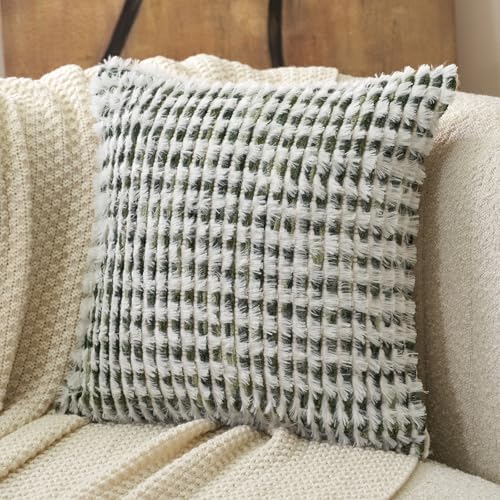 Aeckself Boho Chenille Tufted Pillow Cover 20 x 20 Inch, Decorative Square by AECKSELF