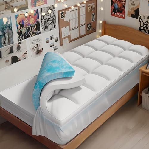 Twin Size Dual Layer 4 Inch Memory Foam Mattress Topper by Airtree