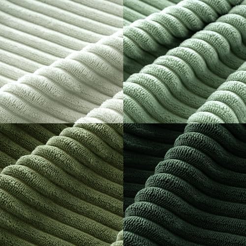 MIULEE Soft Corduroy Decorative Throw Pillow Covers Forest Green 16x16 - Image 6