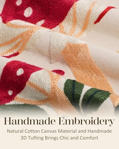 Embroidered Throw Pillow Cover 18x18 Inch - Image 2