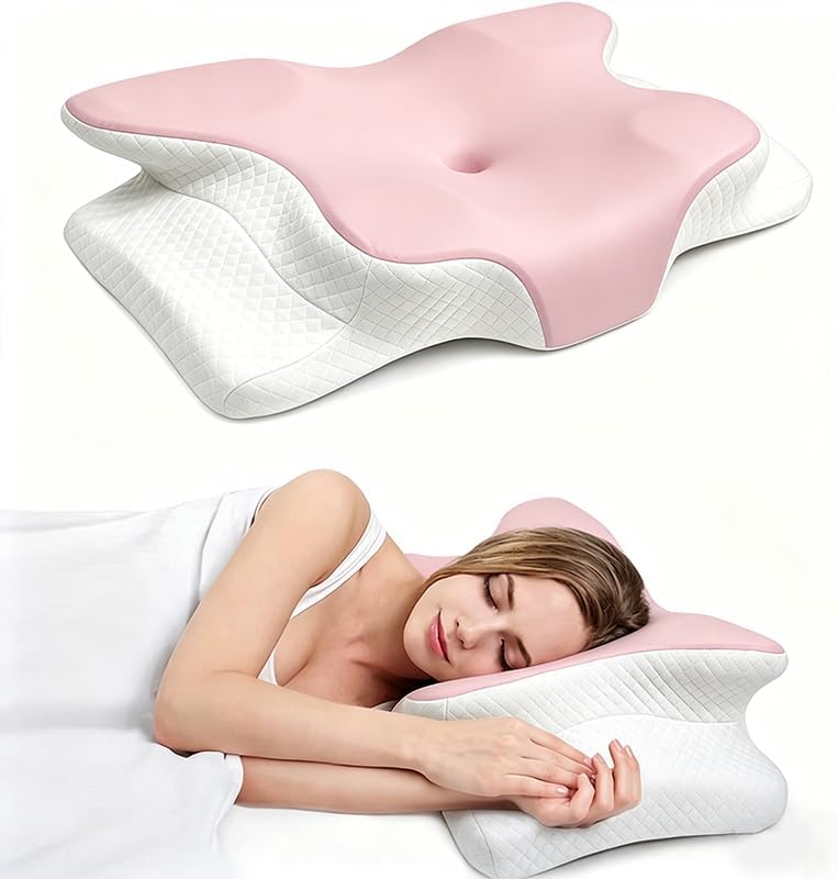 Cooling Neck Support Pillow, Adjustable Cervical Memory Foam by Unknown