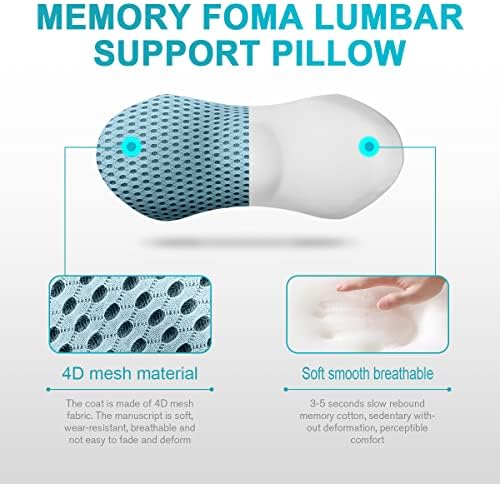Lumbar Support Pillow for Office Chair, Memory Foam Lumbar Pillow for Lower - Image 3