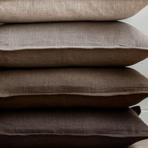 Foindtower Decorative Linen Lumbar Throw Pillow Covers 12x20 Inch Brown Tan - Image 5