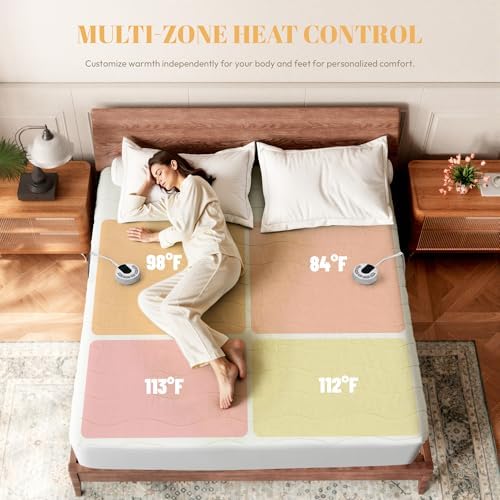 Templewet Heated Mattress Pad King Size, Bed Warmer Pad, Machine Washable - Image 2