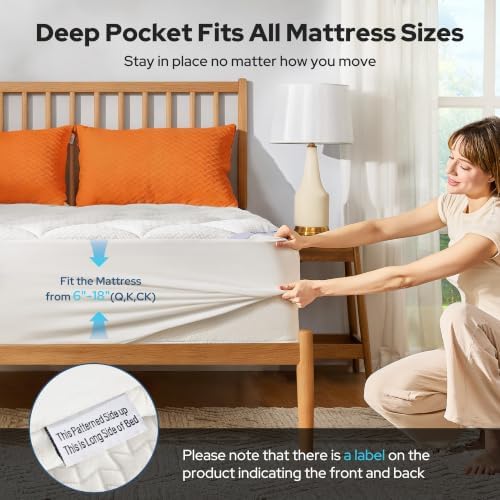 BEDLORE Waterproof California King Mattress Pad, Breathable Mattress Protector - Image 6