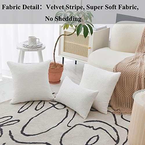 Home Brilliant Summer Pillow Covers 26 x 26 Set of 2 Super Soft Striped - Image 2