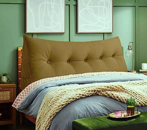 Peachwell Handmade Headboard Pillow-Queen Wedge Triangular Large Bolster - Image 2