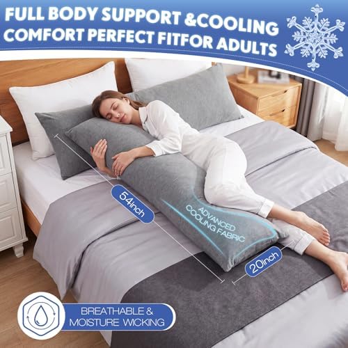 Tudomro 2 Pack Cooling Body Pillow Cases - Image 2