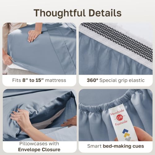 California Design Den 100% Organic Cotton Full Bed Sheets - Image 4