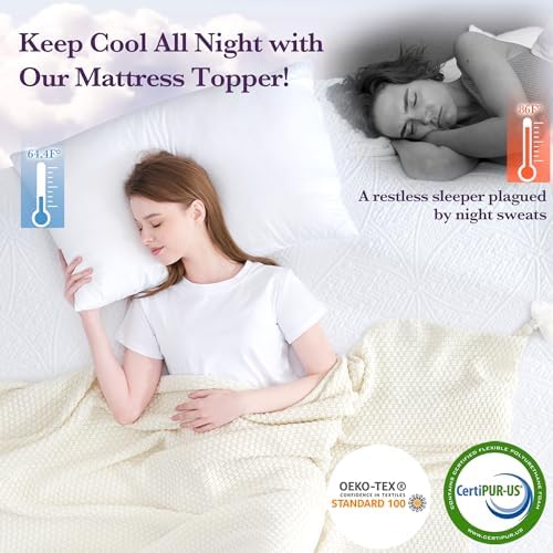 SINWEEK 3 Inch Gel Memory Foam Mattress Topper, Twin Size - Image 5