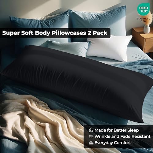 ROYALE LINENS Microfiber Body Pillow Cover - Image 4