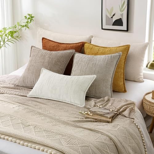 decorUhome Chenille Decorative Throw Pillow Covers 20x20 Set of 2 - Image 6