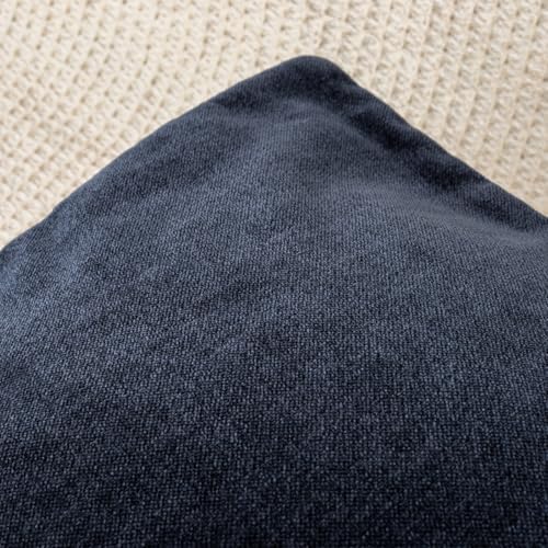 JoraLion Chenille Lumbar Pillow Covers 12X24 inch Dark Blue - Image 7