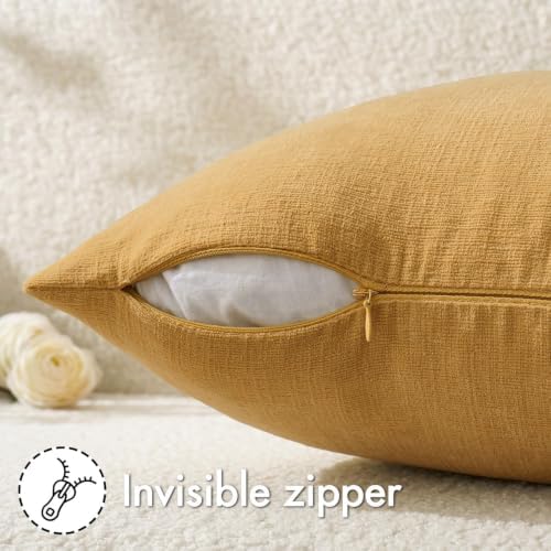 MIULEE Apricot Brown Chenille Couch Throw Pillow Covers - Image 6