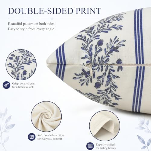Vintage Floral Lumbar Pillow Covers 14x36 Pack of 1, Double-Sided Botanical - Image 2