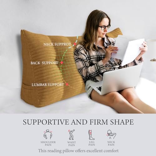 Headboard Pillow Full Dorm Backrest Support Reading Pillow - Image 2