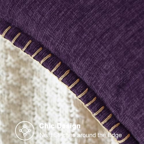 CaliTime Decorative Couch Throw Pillow Covers 26 X 26 Inches Plum Purple - Image 3