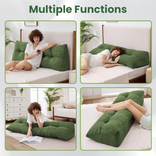 Headboard Pillow Queen, Triangle Bed Wedge Pillow - Image 6