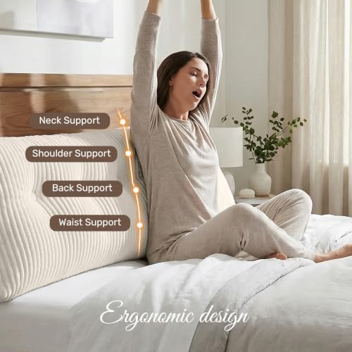 Deodar Headboard Pillow Twin, Wedge Pillows Headboard Triangle Reading - Image 2