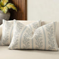 Vintage Throw Pillow Covers 12x20 Set of 2, Striped Floral Pillow Cover by DKwizme