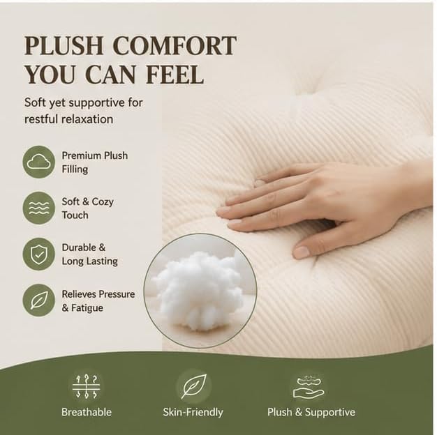 Dorm Bed Wedge Headboard Pillow Back Support Cushion，Beige：39.37x15.75in - Image 6