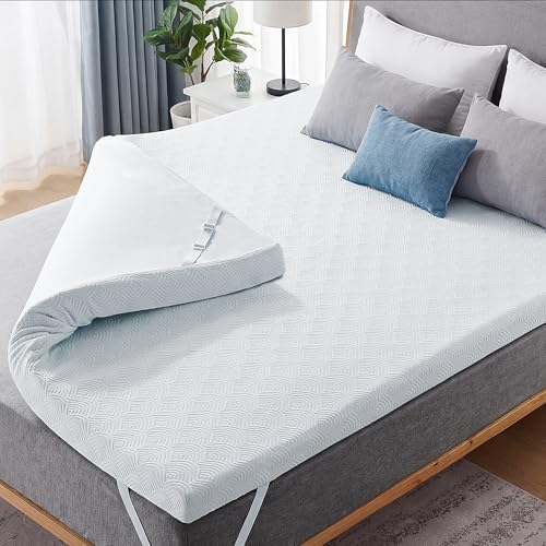MASVIS 3 Inch Memory Foam Mattress Topper California King Size, Ventilated Gel by MASVIS