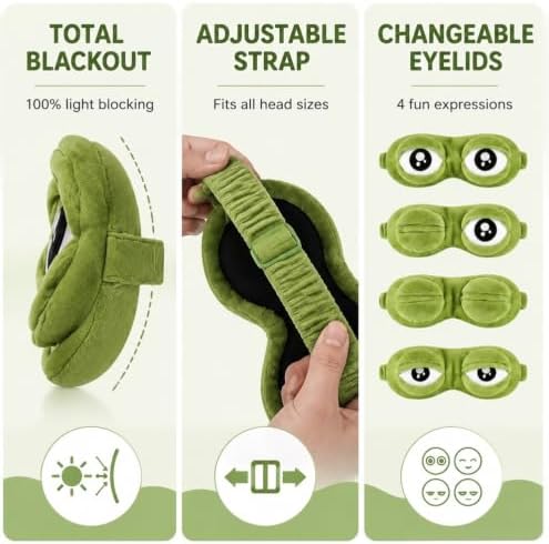 3D Frog Eye Mask, Adjustable Eyelids - Image 4