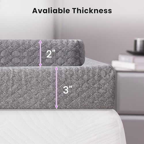 SINWEEK 3 Inch Gel Memory Foam Mattress Topper King Size, Pad - Image 7