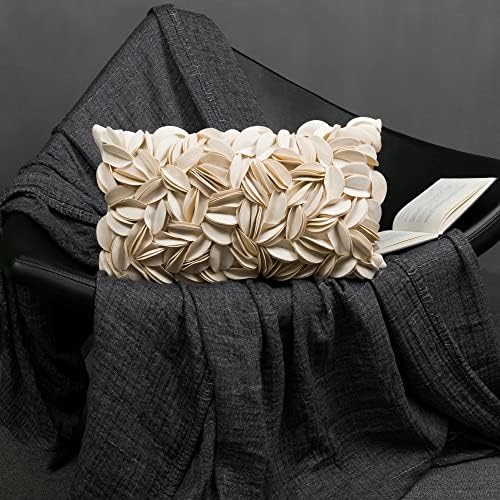 KINGROSE Handmade 3D Flower Home Decorative Throw Pillow Case Rectangular - Image 6