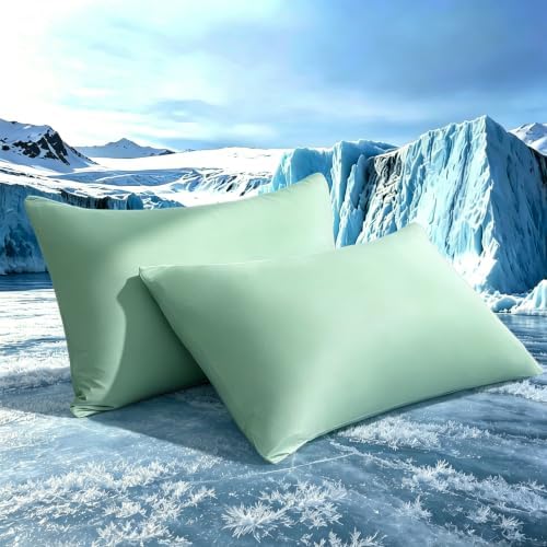 TELUS Cooling Pillowcases Queen Size 2-Pack, Silky Soft Breathable Pillow Case by TELUS