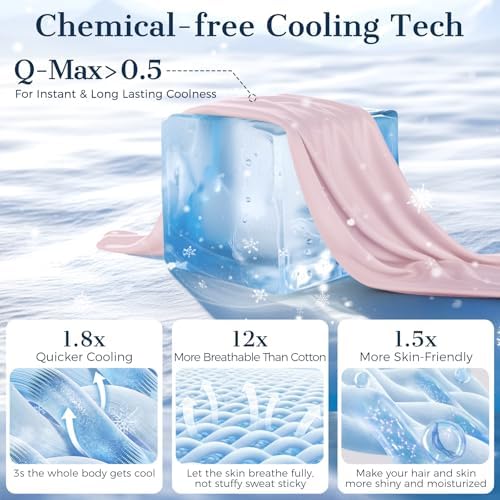 Cooling Pillow Cases 2 Pack Queen Size Cooling Pillowcases - Image 2