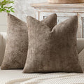 MIULEE Decorative Couch Throw Pillow Covers 20x20 Inch Brown 2 Pack by MIULEE
