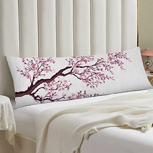 Cherry Blossom Body Pillow Cover Japanese Cherry Blossoms Flourishing, Sofa - Image 2