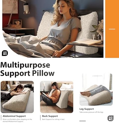 Triangle Reading Pillow King Size XXL Wedge Headboard Extra Large Back Support - Image 2
