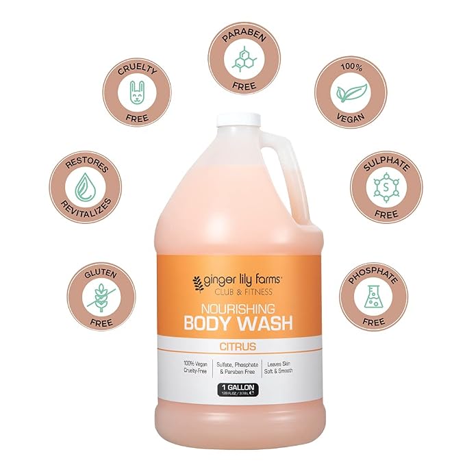 Ginger Lily Farms Club & Fitness Nourishing Body Wash, 100% Vegan & Cruelty-Free - Image 5