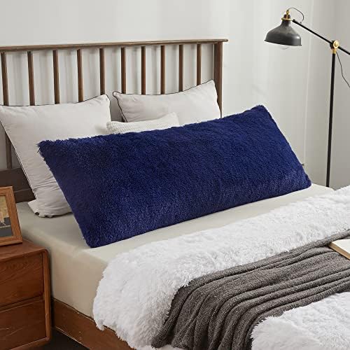 XeGe Luxury Fluffy Shaggy Faux Fur Body Pillow Cover by XeGe