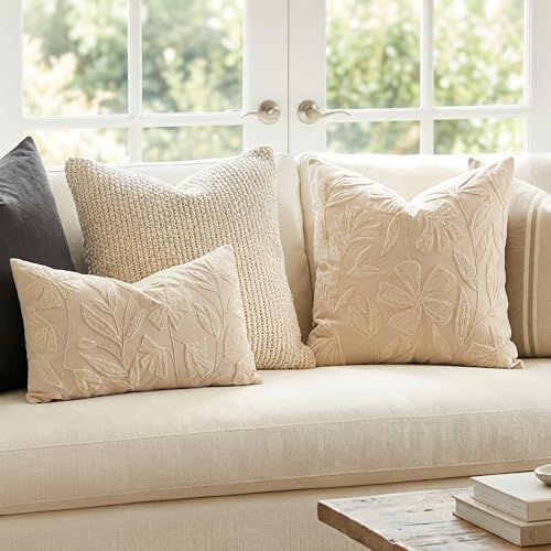BlissBlush Decorative Throw Pillow Cover 20x20, Floral Tufted Square Pillowcase - Image 7