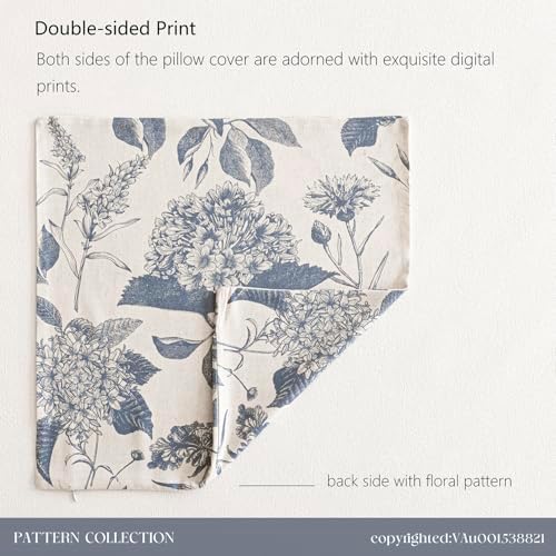 Foindtower Set of 2 Linen Floral Vintage Throw Pillow Covers Neutral Accent - Image 7