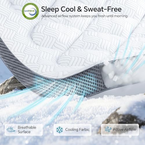 3 Inch Thick Full Mattress Topper, Viscose Derived from Bamboo - Image 3