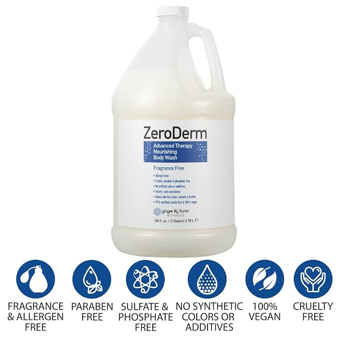 Ginger Lily Farms Botanicals ZeroDerm Advanced Therapy Nourishing Body Wash - Image 3