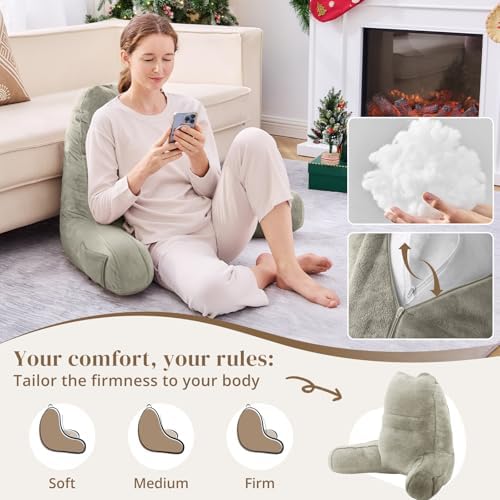 Sasttie Reading Pillow for Bed, Back Pillow for Sitting Up - Image 3