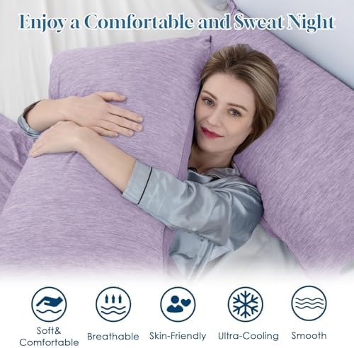 CHOSHOME Cooling Pillow Cases Zipper Pillow Covers Q-Max > 0.45 Zippered - Image 3
