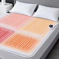 Multi-Zone Heated Mattress Pad King, Quilted Surface, Preheat & Memory by reaks