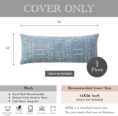 BlissBlush Coastal Blue Lumbar Pillow Cover 14x36 - Image 7