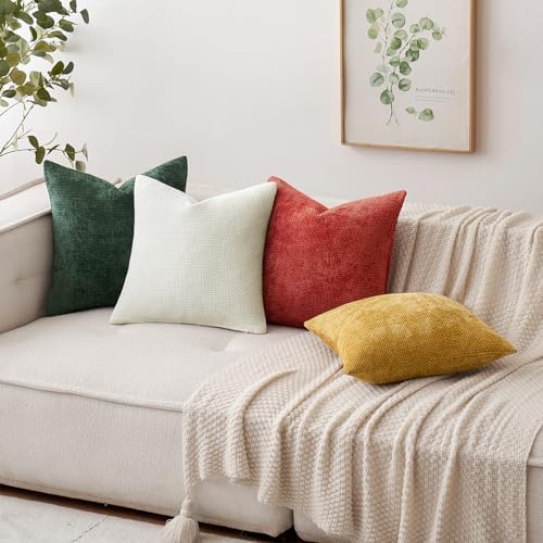 MIULEE Decorative Couch Throw Pillow Covers 20x20 in Christmas Green 2 Pack - Image 3