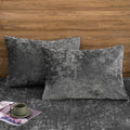 PHF Truly Velvet Pillowcases Standard Size 20" x 26", Dark Grey, No Insert by PHF