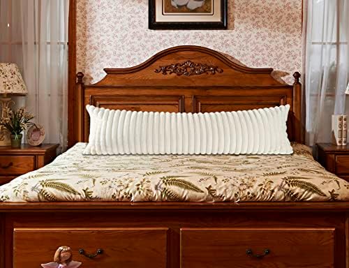 PANOD Super Soft Faux Fur Full Body Pillow Covers 21 X 54, Luxury Plush Coarse - Image 3